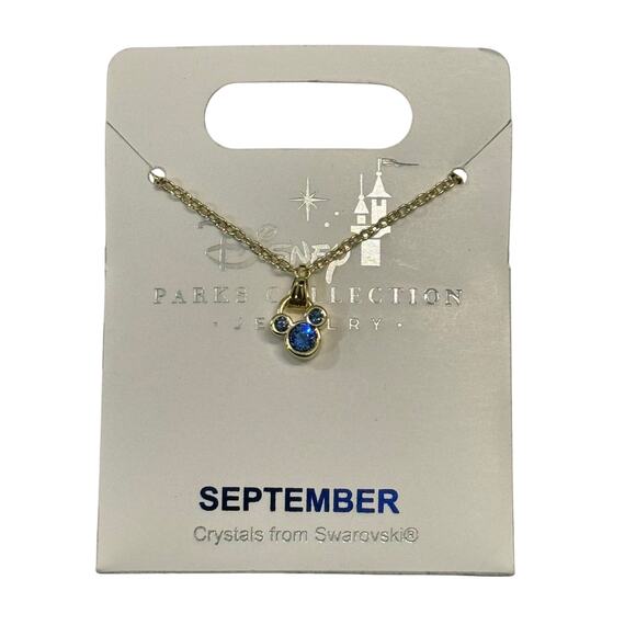 Swarovski Gold Mickey September Birthstone Necklace - Picture 1 of 1